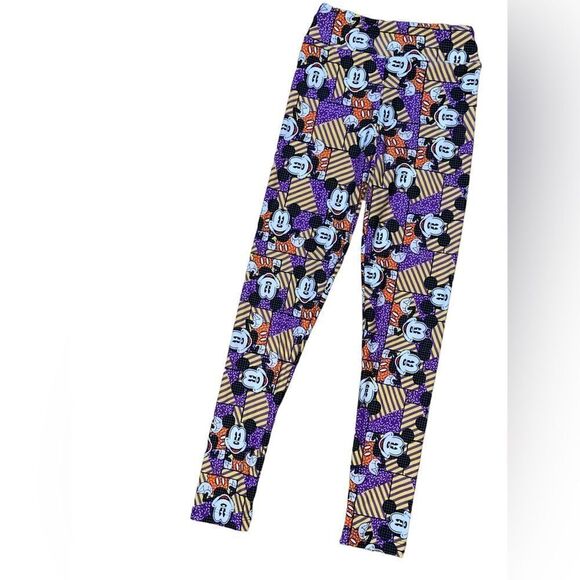 LuLaRoe Tween Leggings • Disney’s Mickey • Purple Retro Designs • Adult 00-0 - Picture 7 of 12